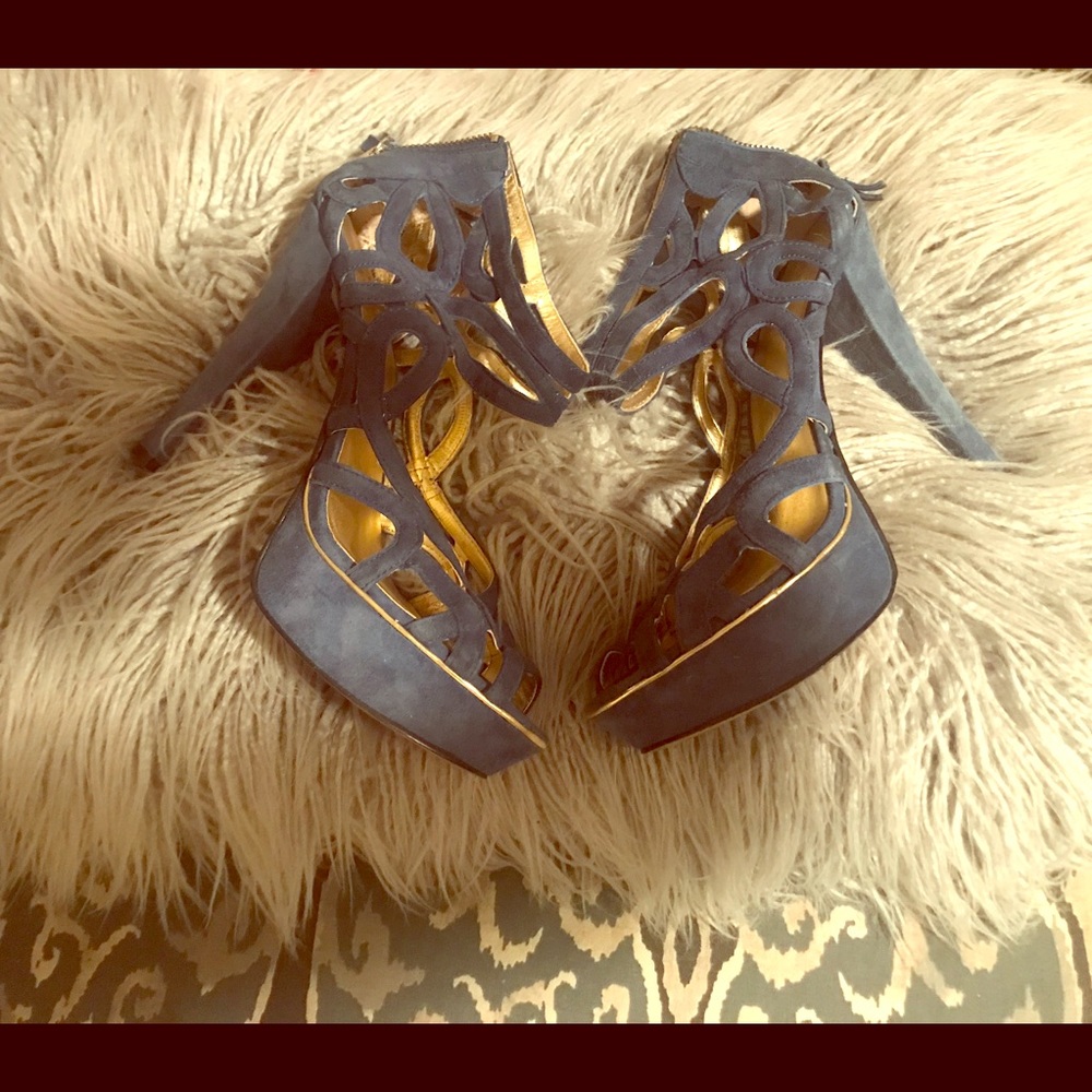 Royal blue Nine West heels
